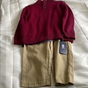 Izod Red Turtleneck Matching Set
